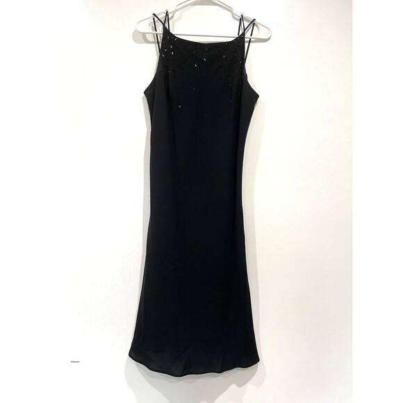 Vtg 90s Jones Wear Prom Evening Cocktail Maxi Dress" Sz 8 Beaded Dress - Picture 3 of 7